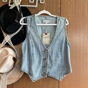 Stoosh Light Blue Denim Vest